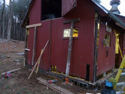 barn restoration in process